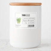 Aangepaste Logo & Barcode Verse Biologische Microg Voedselcontainer Etiket (Voorkant)