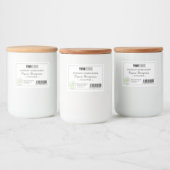 Aangepaste Logo & Barcode Verse Biologische Microg Voedselcontainer Etiket (Flessen)