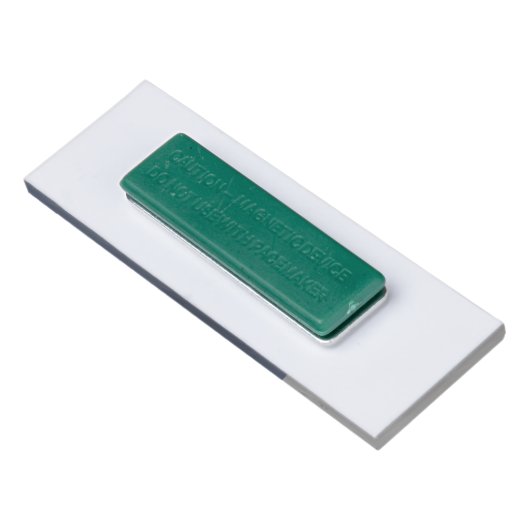 Aangepaste Logo Basic Marine Blauw Wit Magneet Tit Naambadge (Achterkant)