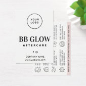 Aangepaste Logo BB Glow Aftercare Kaart (Bureau)