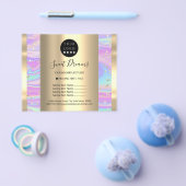 Aangepaste Logo Beauty Makeup Price List Hologragr Flyer (Enkel)