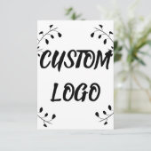 Aangepaste Logo Bedankkaart (Staand voorkant)