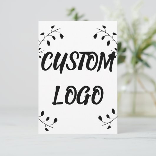 Aangepaste Logo Bedankkaart (Staand voorkant)