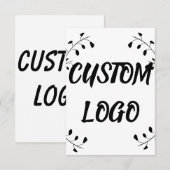 Aangepaste Logo Bedankkaart (Voorkant / Achterkant)