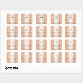Aangepaste Logo Bedankt voor het kopen van Koraal Vierkante Sticker (Vel)