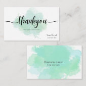 Aangepaste logo bedankt voor je aankoop visitekaartje (Voorkant / Achterkant)