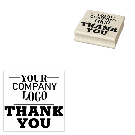 Aangepaste Logo Bedankt voor uw bedrijf of bedrijf Rubberstempel (Gestempeld)