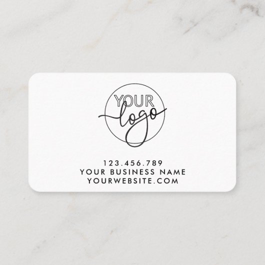 Aangepaste Logo Bedankt voor uw steun Retro Visitekaartje (Achterkant)