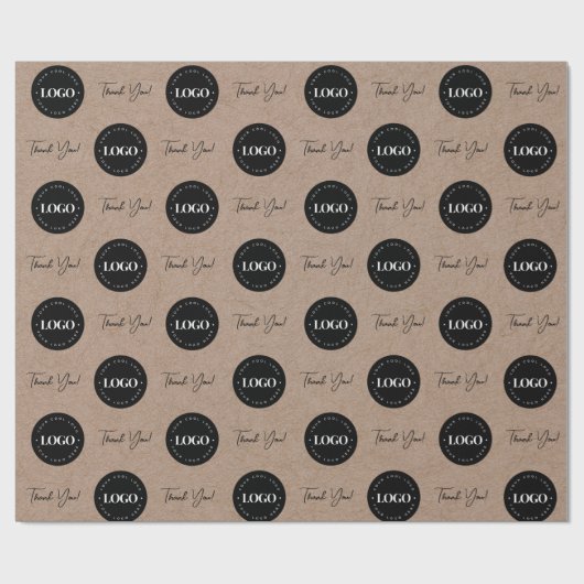 Aangepaste Logo bedrijf Hartelijk dank Cadeaupapier (Vlak)