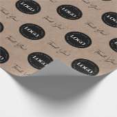 Aangepaste Logo bedrijf Hartelijk dank Cadeaupapier (Hoek)