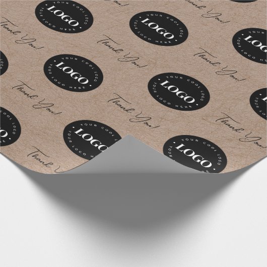 Aangepaste Logo bedrijf Hartelijk dank Cadeaupapier (Hoek)