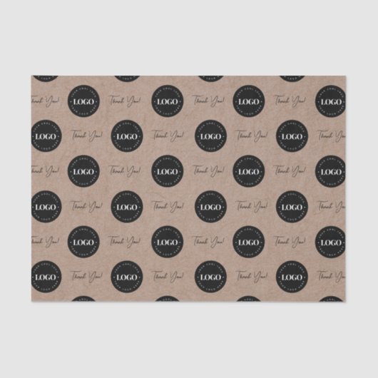 Aangepaste Logo bedrijf Hartelijk dank Tissuepapier (Voorkant)