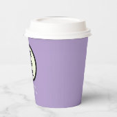 Aangepaste Logo Bedrijf Lila Bedrijf Papieren Bekers (Links)