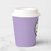 Aangepaste Logo Bedrijf Lila Bedrijf Papieren Bekers (Rechts)