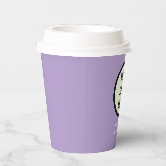 Aangepaste Logo Bedrijf Lila Bedrijf Papieren Bekers (Rechts)