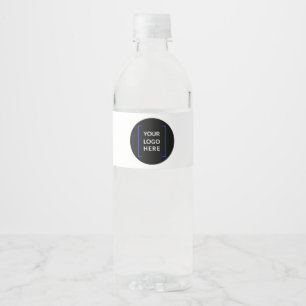 Aangepaste Logo   Bedrijf Minimalist Waterfles Etiket