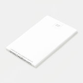 Aangepaste logo bedrijf naam witte sticky minimali post-it® notes (Schuin)