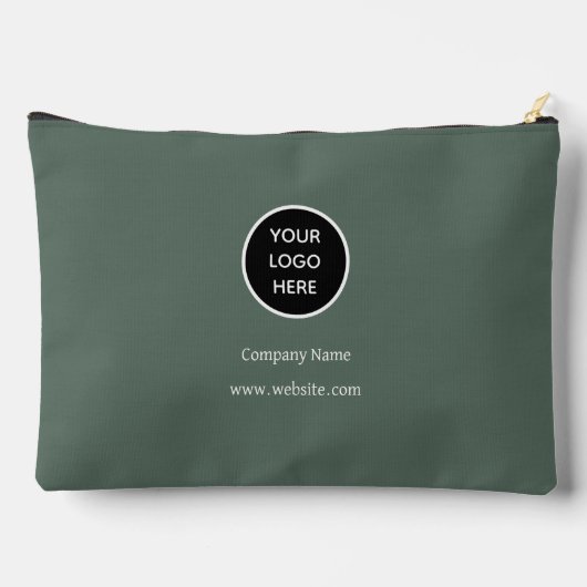 Aangepaste Logo Bedrijf Sage Green Business Corpor Etui (Achterkant)