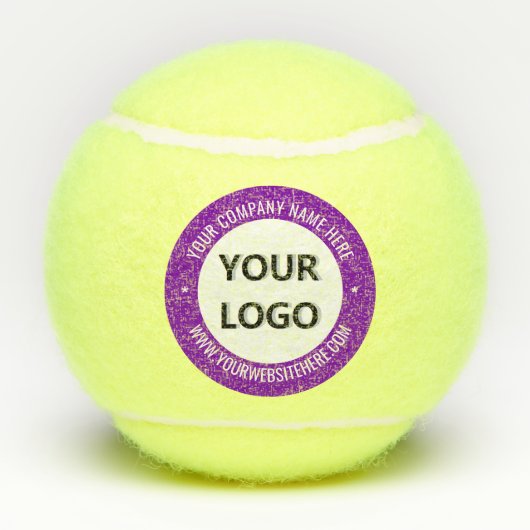 Aangepaste Logo Bedrijf Tekst Tennisballen Sjabloo (Achterkant)