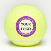 Aangepaste Logo Bedrijf Tekst Tennisballen Sjabloo (Voorkant)