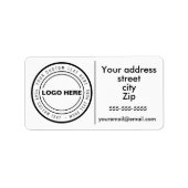 Aangepaste logo bedrijfs retourzending etiket (Voorkant)