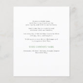 Aangepaste logo bedrijfs-vakantiekaart flyer (Achterkant)