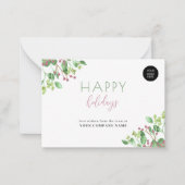 Aangepaste logo bedrijfs-vakantiekaart notitiekaartje (Voorkant)