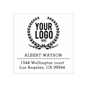 Aangepaste Logo   Bedrijfsadres Rubberstempel
