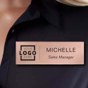Aangepaste Logo Bedrijfsmedewerker Personeel Roos Naambadge