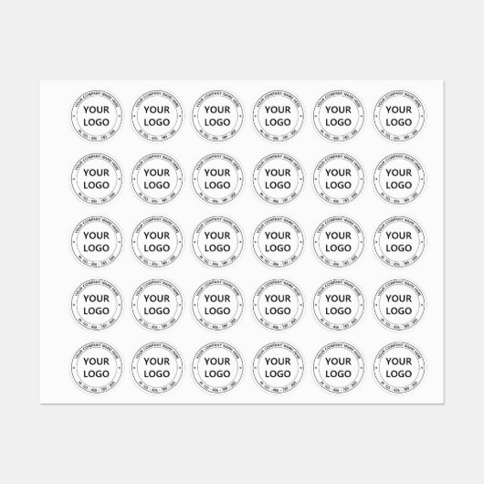 Aangepaste Logo Bedrijfsnaam Aangepaste labels (Vel)