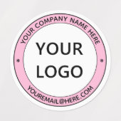 Aangepaste Logo Bedrijfsnaam Aangepaste labels (Design 1)