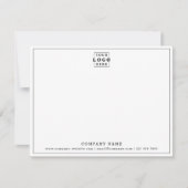 Aangepaste Logo Bedrijfsnaam Bedrijfscontactfoto Notitiekaartje (Voorkant)