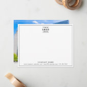 Aangepaste Logo Bedrijfsnaam Bedrijfscontactfoto Notitiekaartje (Voorkant / Achterkant in situ)