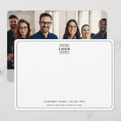 Aangepaste Logo Bedrijfsnaam Bedrijfsteam Foto Notitiekaartje (Voorkant / Achterkant)