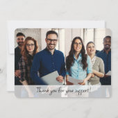 Aangepaste Logo Bedrijfsnaam Bedrijfsteam Foto Notitiekaartje (Achterkant)