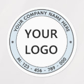 Aangepaste Logo bedrijfsnaam Telefooninfo Stempell Labels (Design 2)