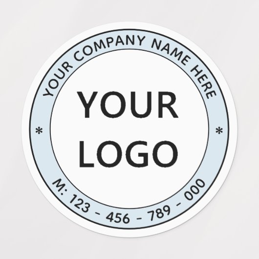 Aangepaste Logo bedrijfsnaam Telefooninfo Stempell Labels (Design 1)