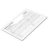 Aangepaste Logo Bewerkbare leveringsnotitie Sjablo Notitieblok (Schuin)