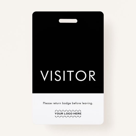Aangepaste Logo bezoekersbadge Badge (Voorkant)