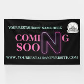 Aangepaste Logo binnenkort verkrijgbaar Restaurant Spandoek (Horizontaal)