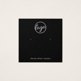 Aangepaste Logo Black Square Earring Holger Card Vierkante Visitekaartjes
