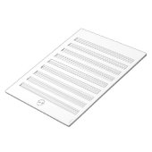 Aangepaste Logo Blank Guitar Tablature Notitieblok (Schuin)