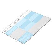 Aangepaste Logo blauwe grijs eenvoudige, niet-geda Notitieblok (Schuin)