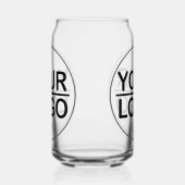 Aangepaste logo blikvorm glas (Links)