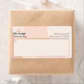 Aangepaste Logo Blush Pink Professional Etiket (Insitu)