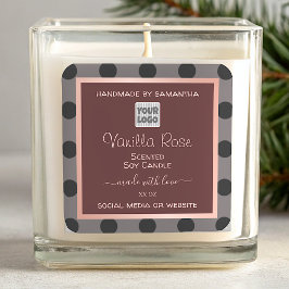 Aangepaste Logo Bourgogne Product Verpakkingsetike Vierkante Sticker