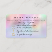 Aangepaste Logo Boutique Holografen Visitekaartje (Achterkant)