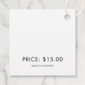 Aangepaste Logo Boutique Retail Prijs Bedankjes Labels (Achterkant)