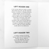 Aangepaste Logo-brochure voor zwart-wit en wit Drieluik Kaart (Binnenzijde eerst)