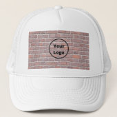 Aangepaste logo bruinbakwand trucker pet (Voorkant)